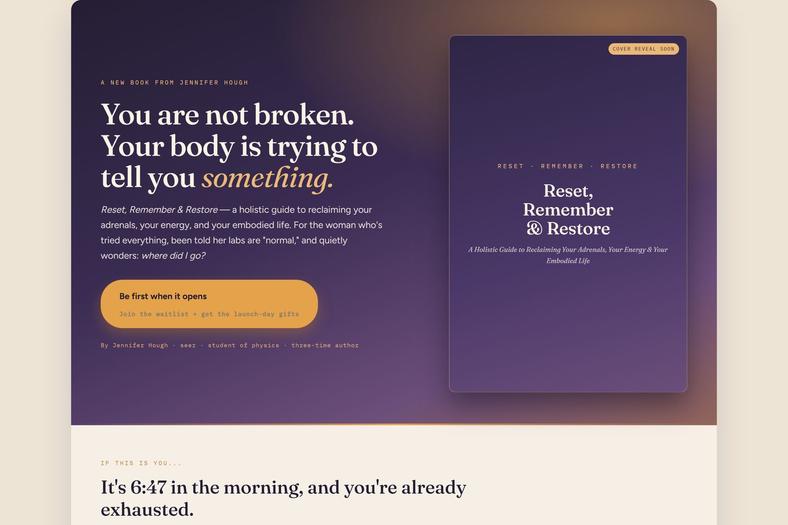 The public book landing page, live